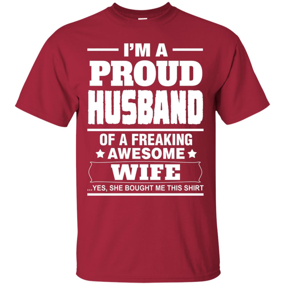 I Am A Proud Husband Shirt Cardinal
