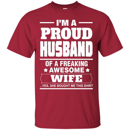 I Am A Proud Husband Shirt Cardinal