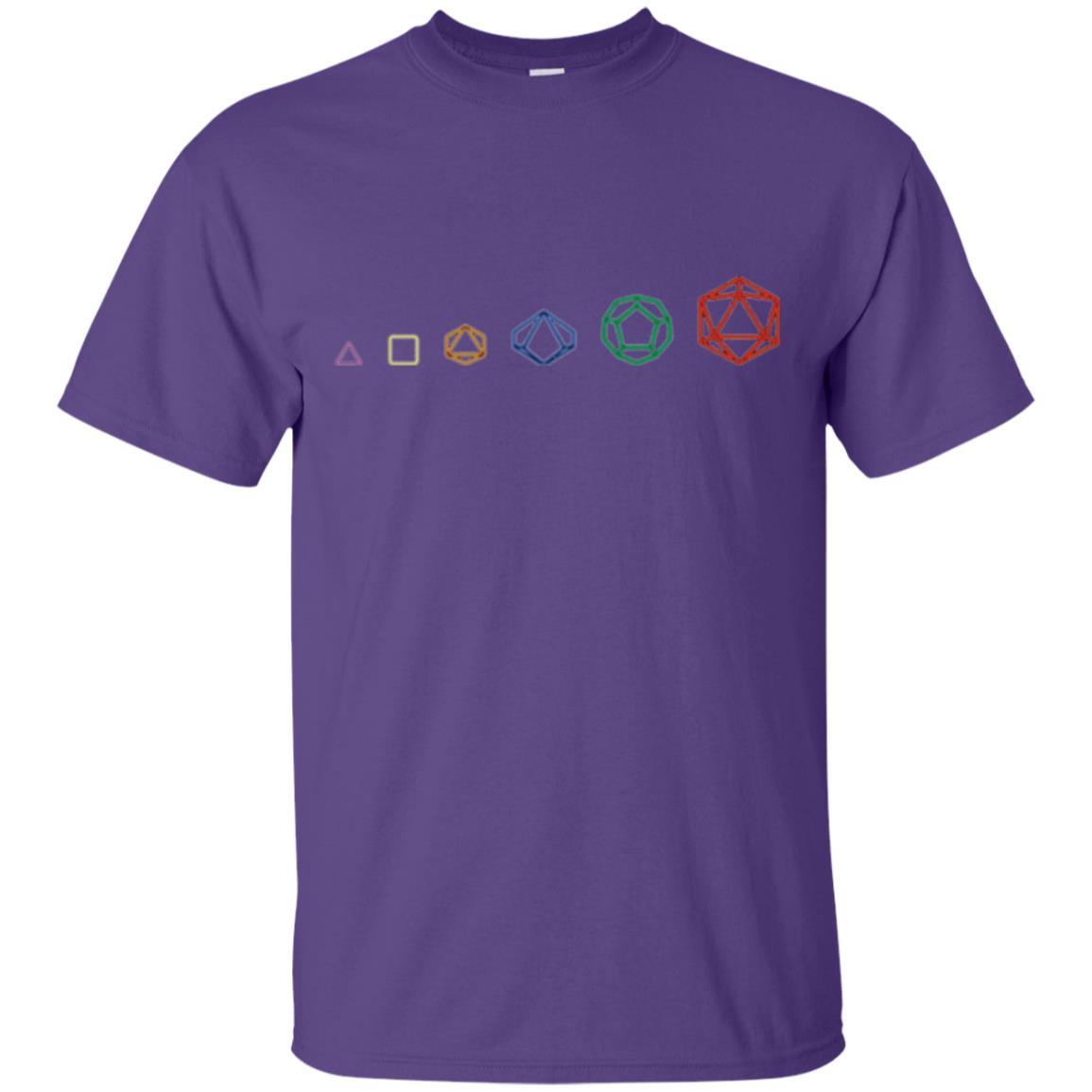 Gamer T-shirt D20 Dice Evolution Role T-shirt Purple