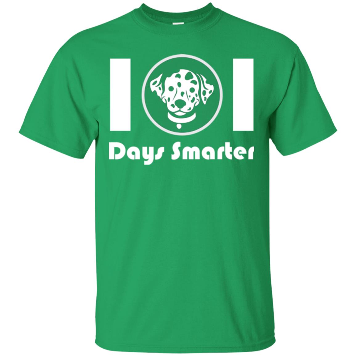 Dog Lovers T-shirt 101 Days Smarter Irish Green