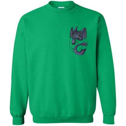 Toothless Dragon In Pocket Shirt Irish Green