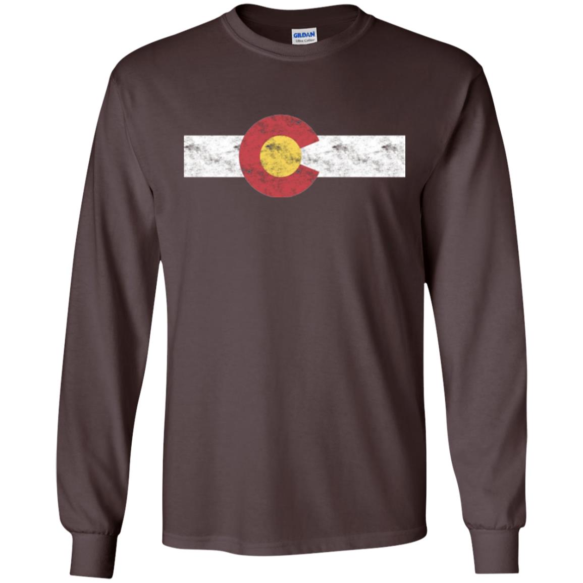 Colorado State Flag T-shirt Patriotic Colorado Day Dark Chocolate