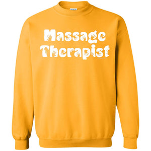 Massage Therapist White Handprint Text T-shirt