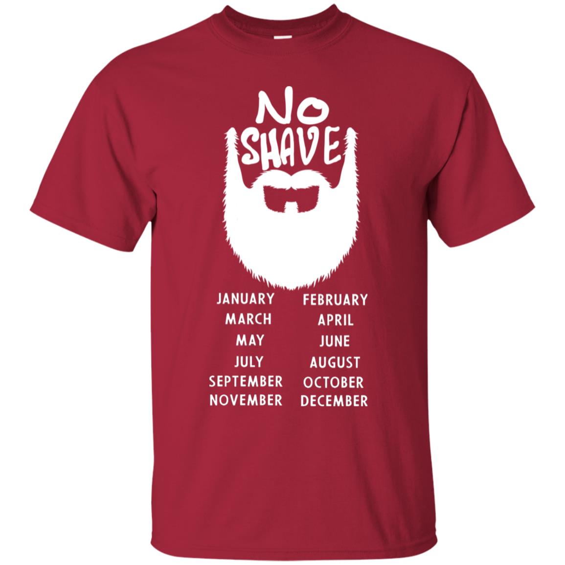 No Shave November Beard Shirt For Mens Cardinal