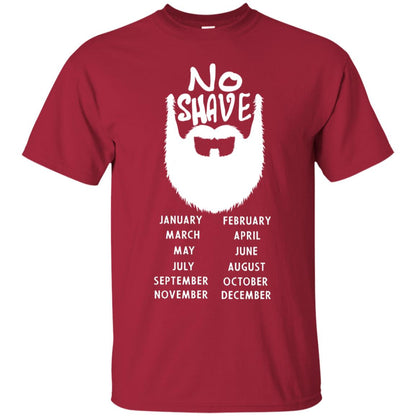 No Shave November Beard Shirt For Mens Cardinal