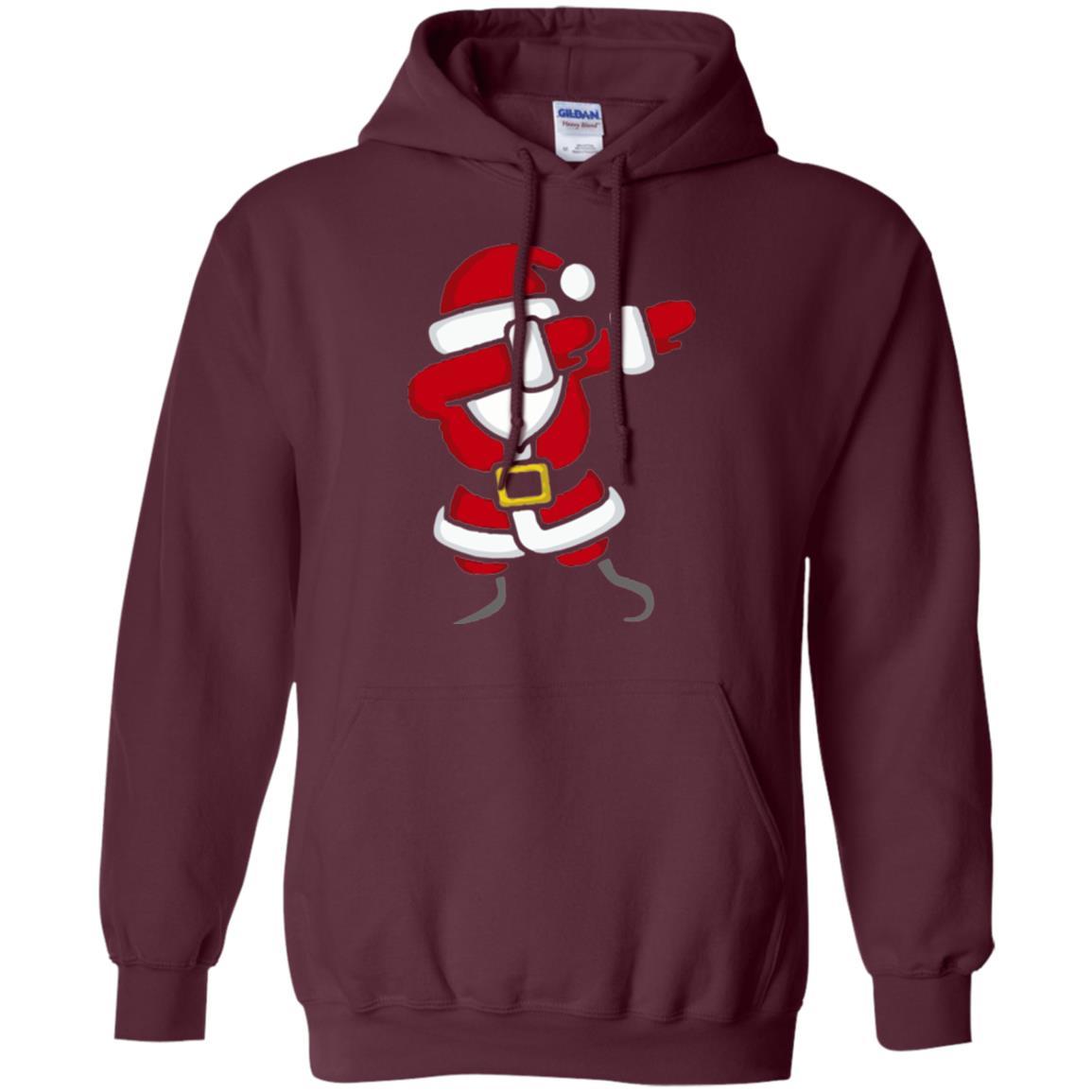 Christmas T-shirt Dabbing Santa Claus Maroon