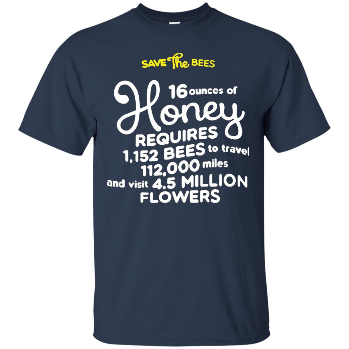 Save The Bees Honey Bee T-shirt Navy