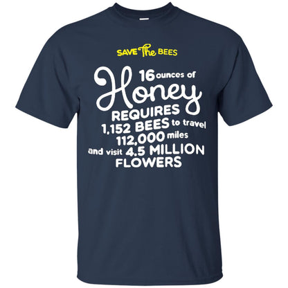 Save The Bees Honey Bee T-shirt Navy