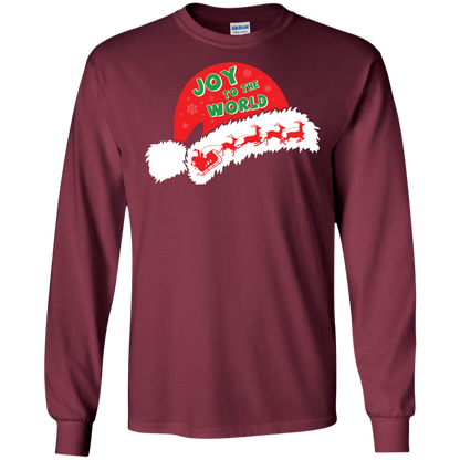 Christmas T-shirt Joy To The World Maroon