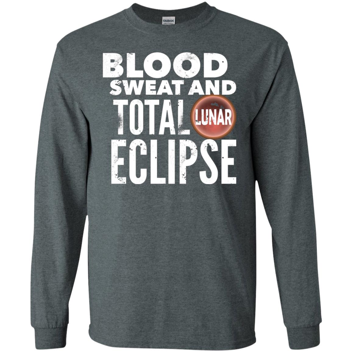 Total Lunar Eclipse 2018 Blood Sweat T-shirt Dark Heather