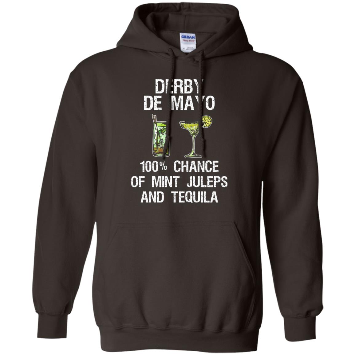 Derby De Mayo T-shirt 100_ Chance Of Mint Juleps And Tequiila Dark Chocolate