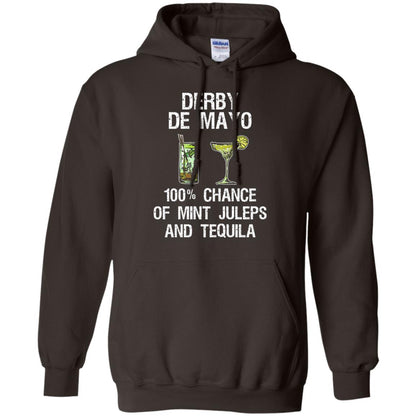 Derby De Mayo T-shirt 100_ Chance Of Mint Juleps And Tequiila Dark Chocolate