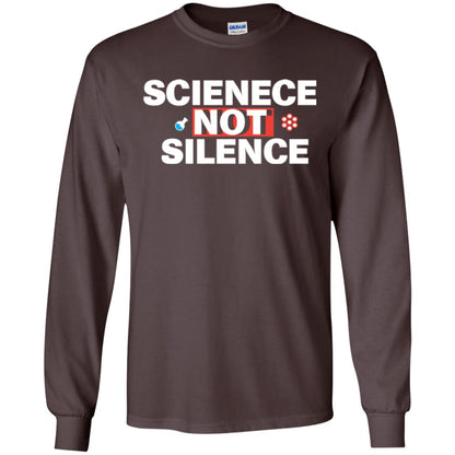 Scientist T-shirt Scienece Not Silence Dark Chocolate
