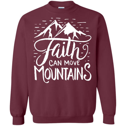 Faith Can Move Mountains Christian Gift Shirt Maroon