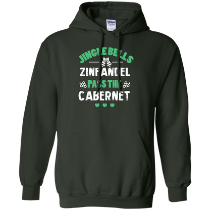 Christmas T-Shirt Jingle Bells Zinfandel Pass The Cabernet Forest Green