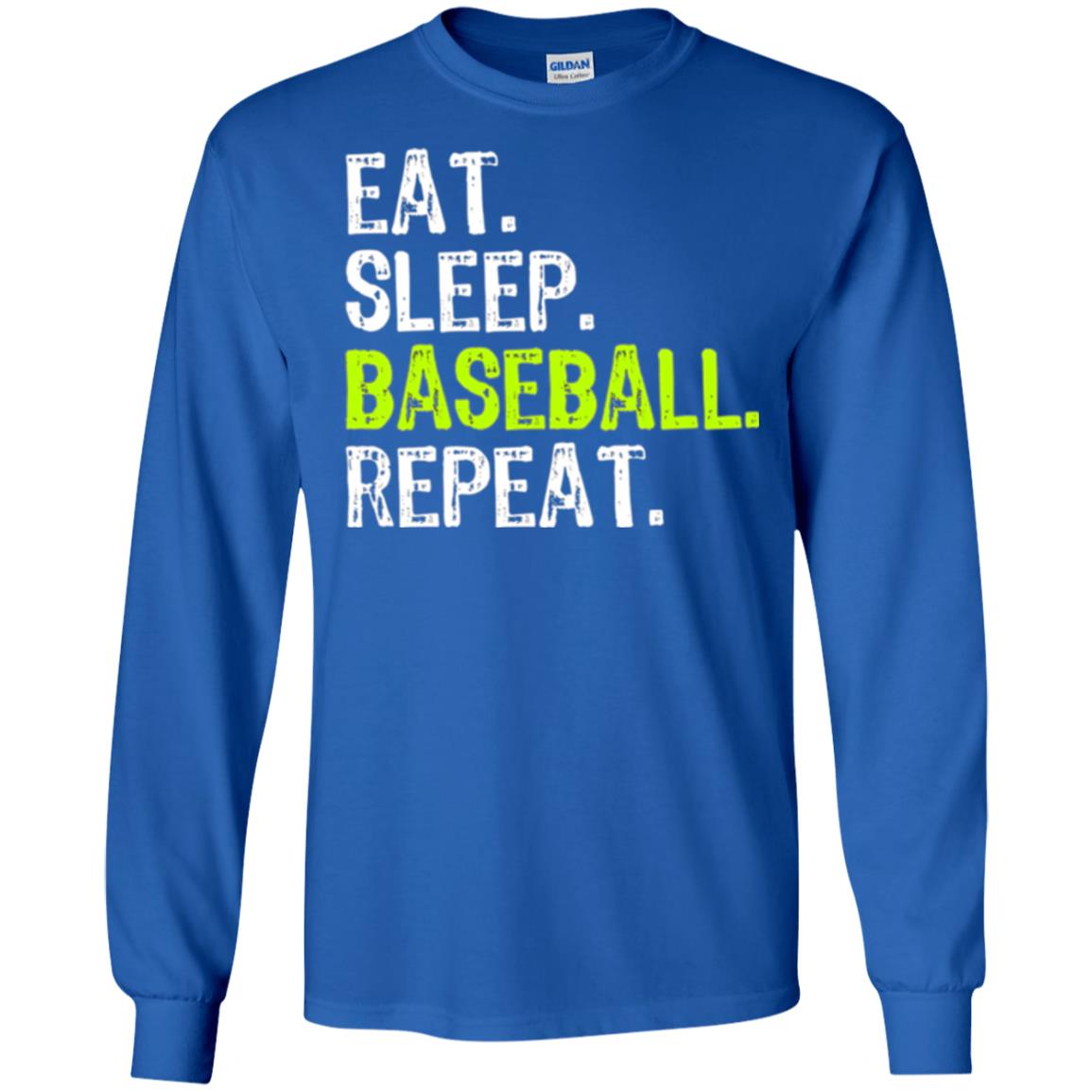 Baseball T-shirt Eat Sleep Baseball Repeat Royal