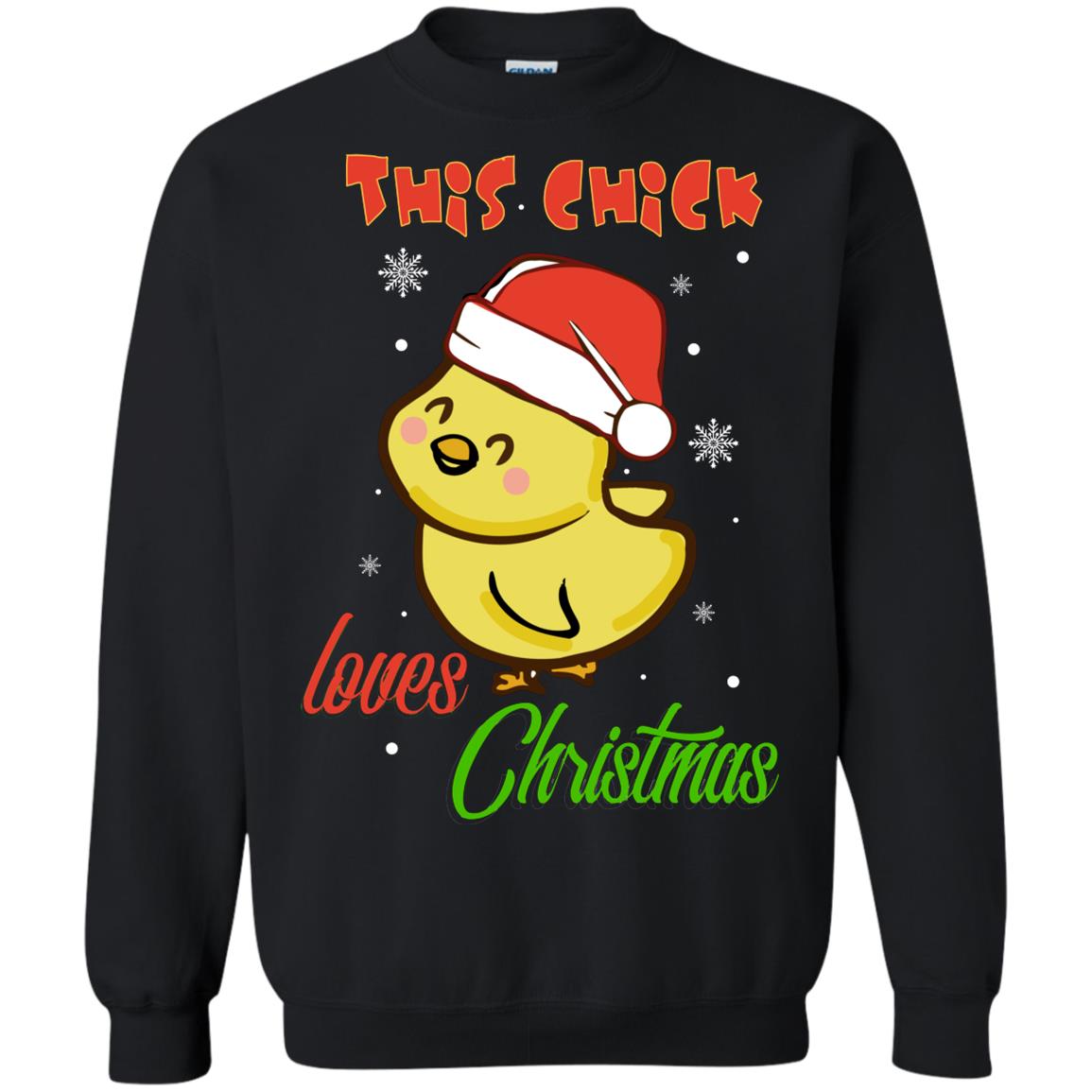 This Chicks Loves Christmas X-mas Gift Shirt Black