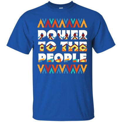 African American T-shirt Power To The People Royal