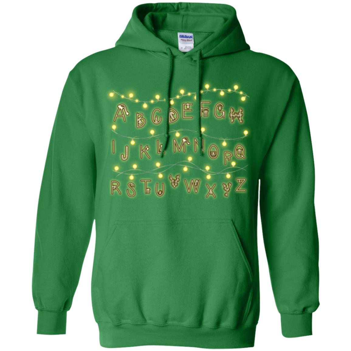 Alphabet Fairy Lights T-shirt Irish Green