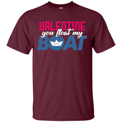 Love Day Couple T-shirt Valentine You Float My Boat Maroon