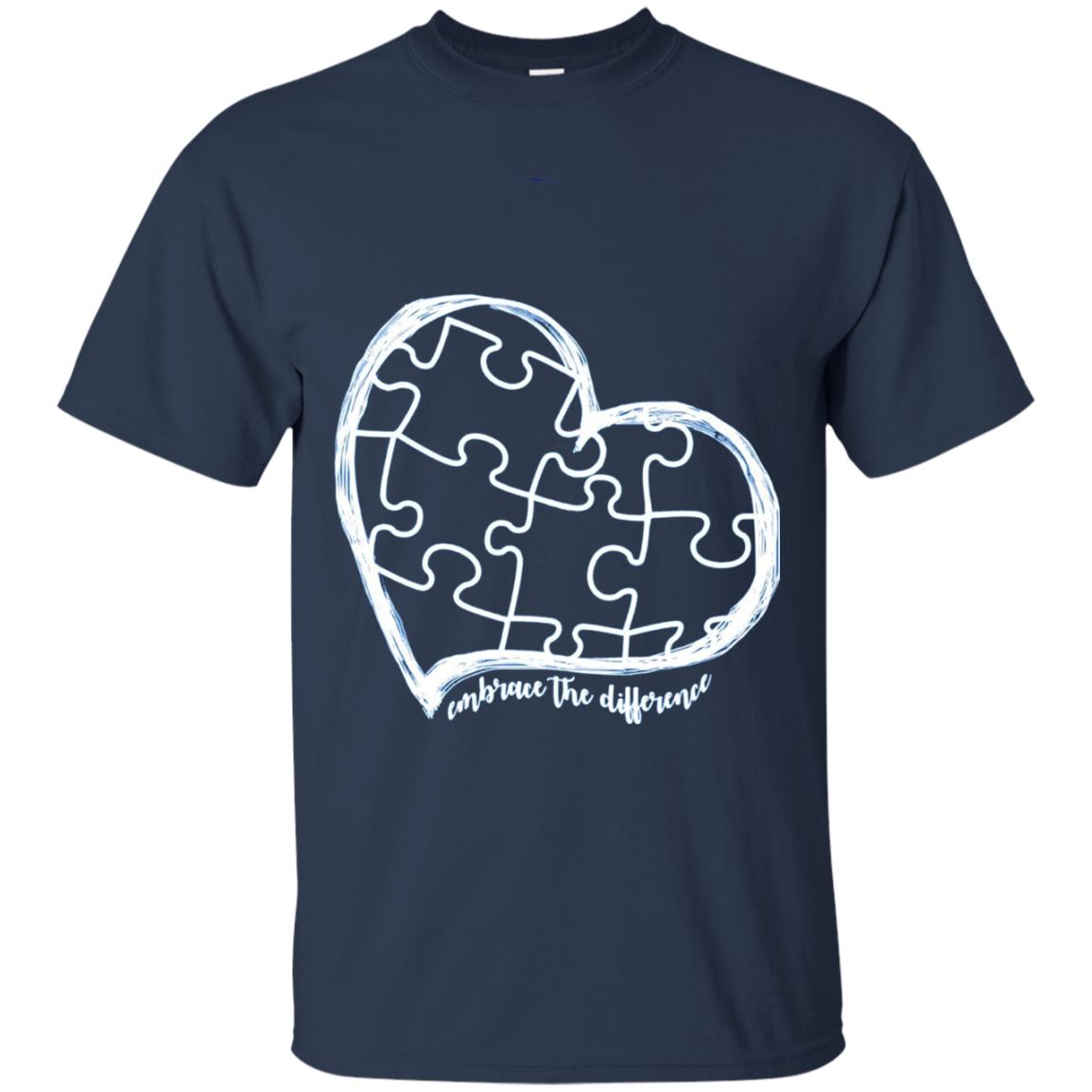 Autism Awareness Shirt Embrace Differences Navy
