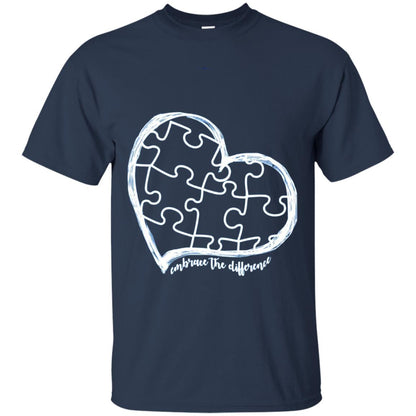 Autism Awareness Shirt Embrace Differences Navy