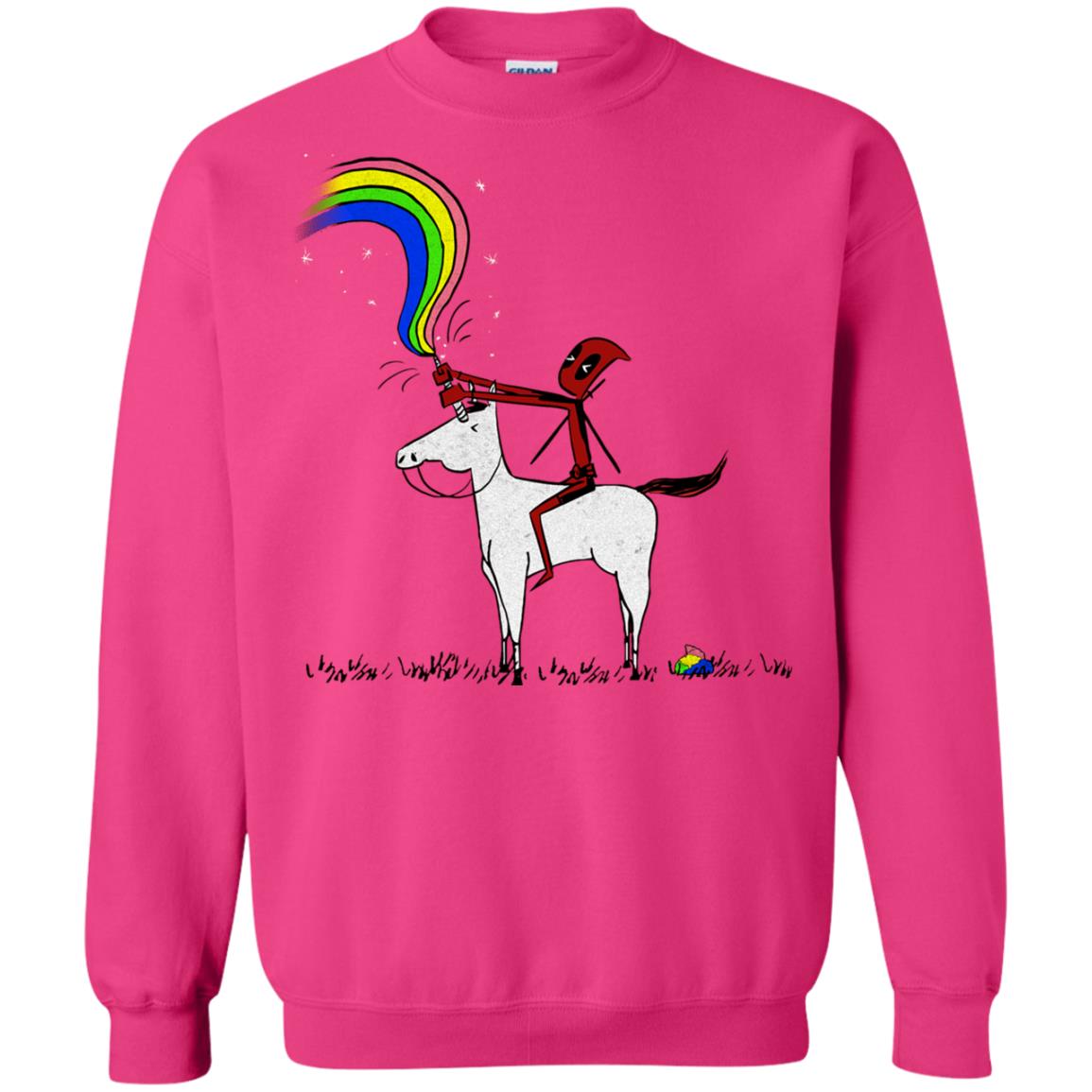 Deadpool With Unicorn Movie T-shirt Heliconia