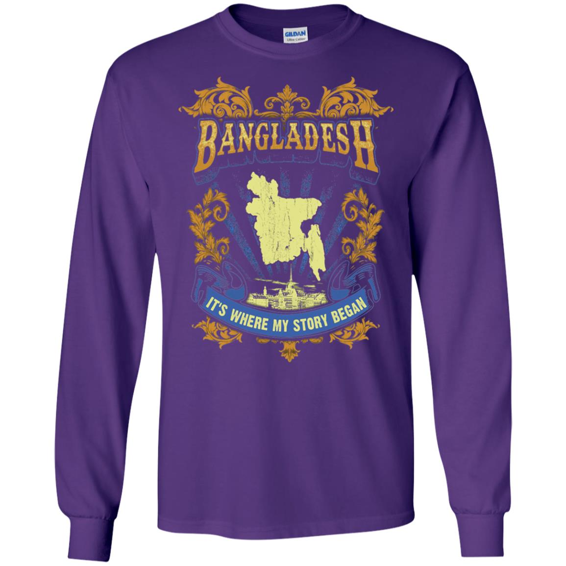 Bangladesh It_s Where My Story Began T-shirt Purple