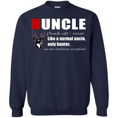 Huncle Definition Like A Normal Uncle Only Hunter Hunting Uncle Gift Shirt For Mens Navy