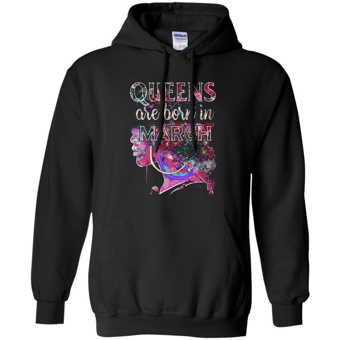 Birthday T-shirt Queens Are Born In March Black
