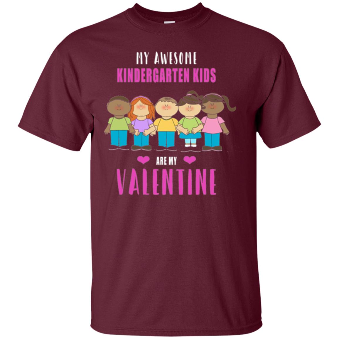 Kindergarten Teacher T-shirt My Awesome Kindergarten Kids Maroon