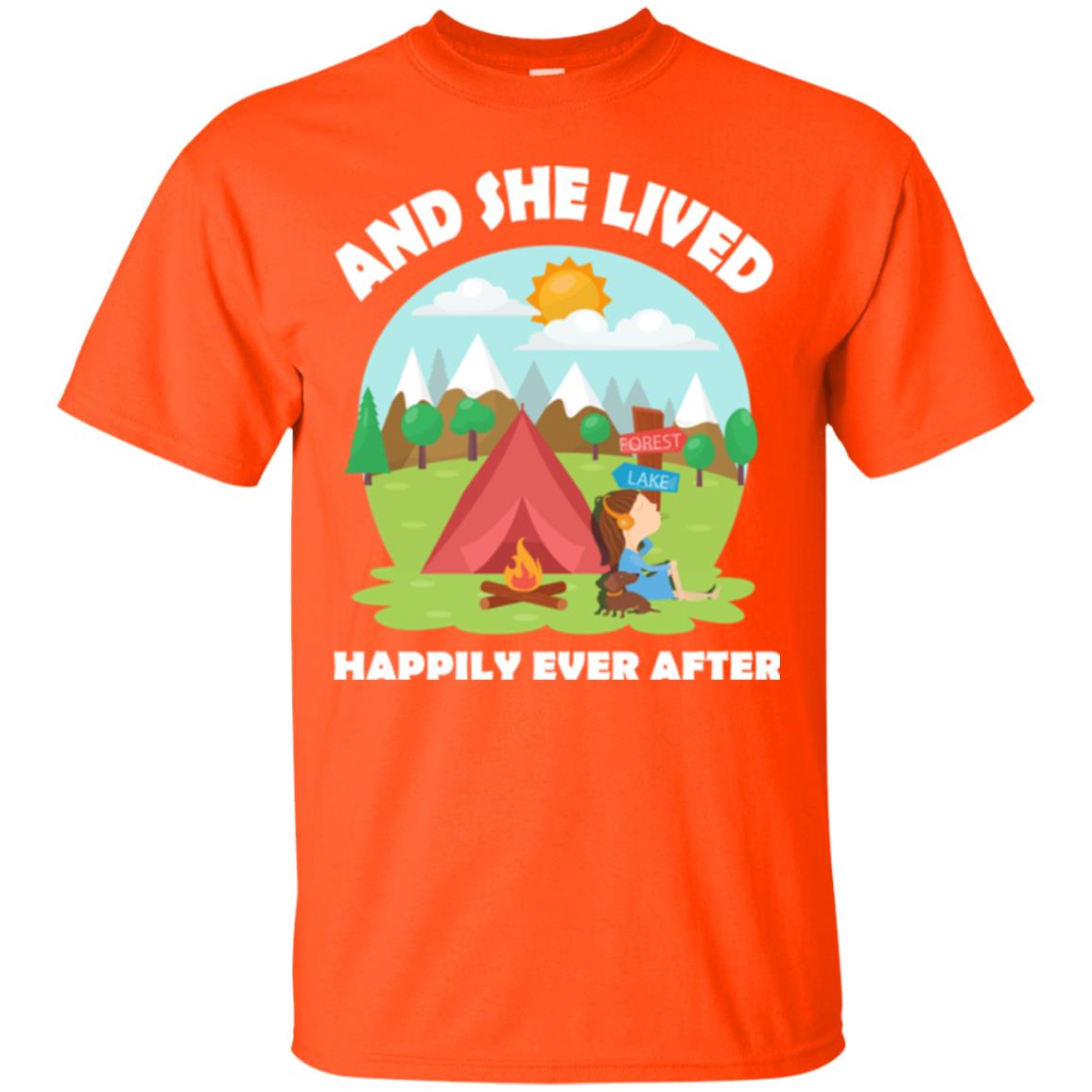 And She Lived Happily Ever After T-shirt Orange