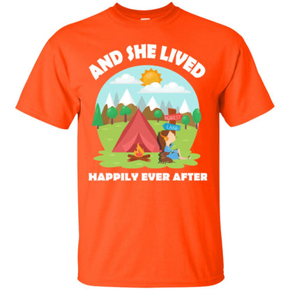 And She Lived Happily Ever After T-shirt Orange