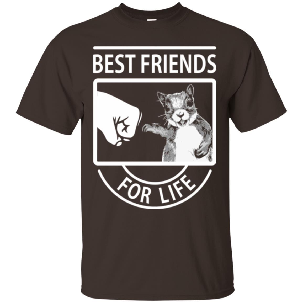 Squirrel T-shirt Best Friend For Life T-shirt Dark Chocolate