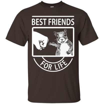 Squirrel T-shirt Best Friend For Life T-shirt Dark Chocolate