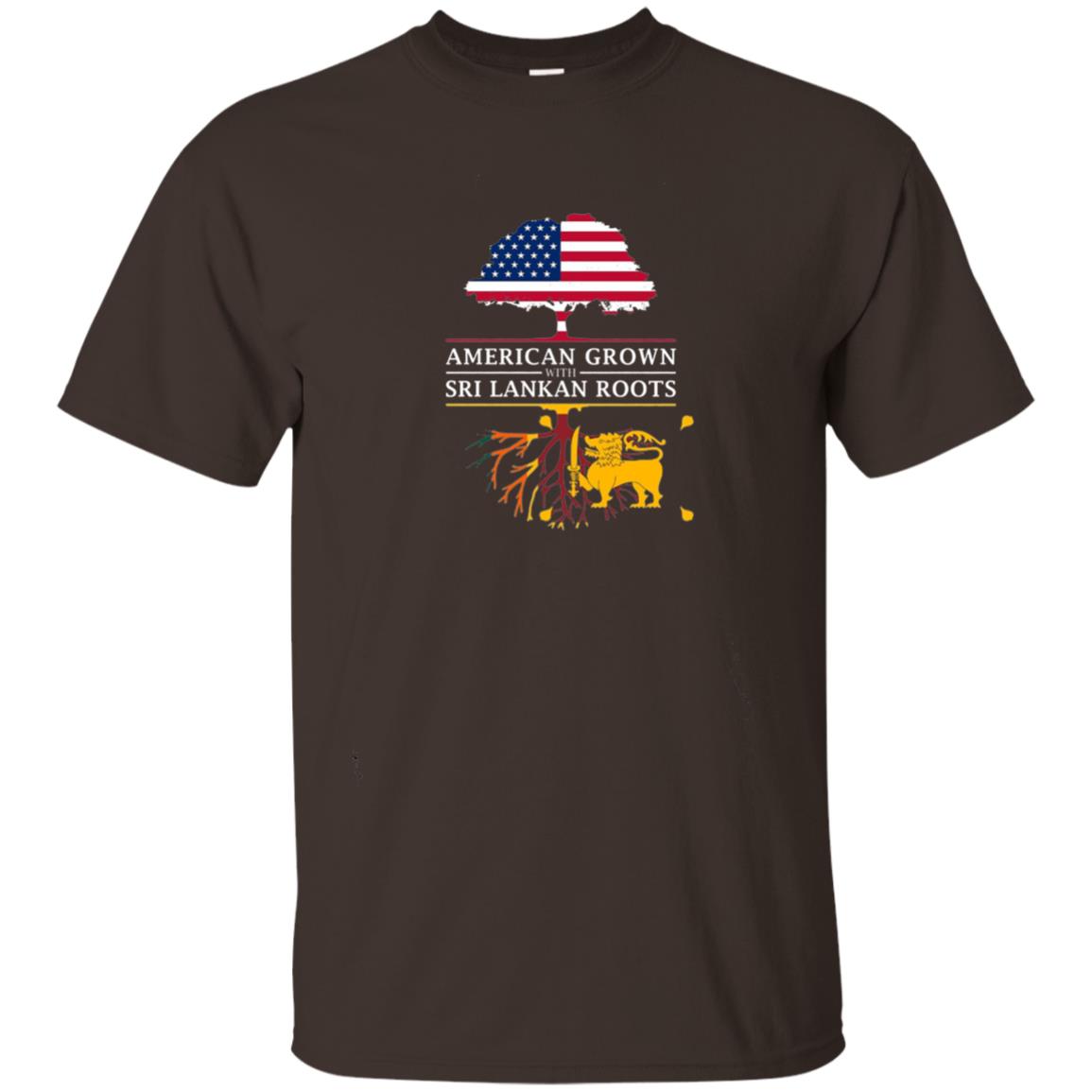 American Grown With Sri Lankan Roots Shirt Dark Chocolate