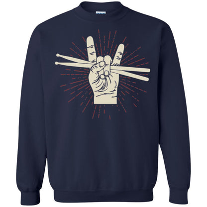 Drummer T-shirt Drumsticks Percussion Rock Navy
