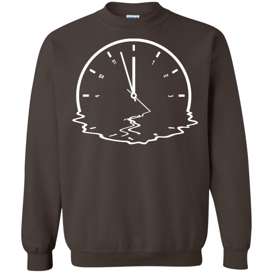 Alzheimer's & Dementia Awareness Funny Clock Gift Shirt Dark Chocolate