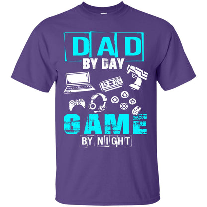 Dad By Day Gamer By Night Gamer T-shirt Purple