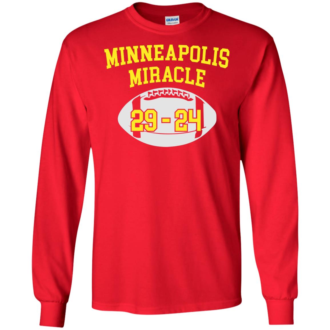 Football Lover T-shirt Minneapolis Miracle Red