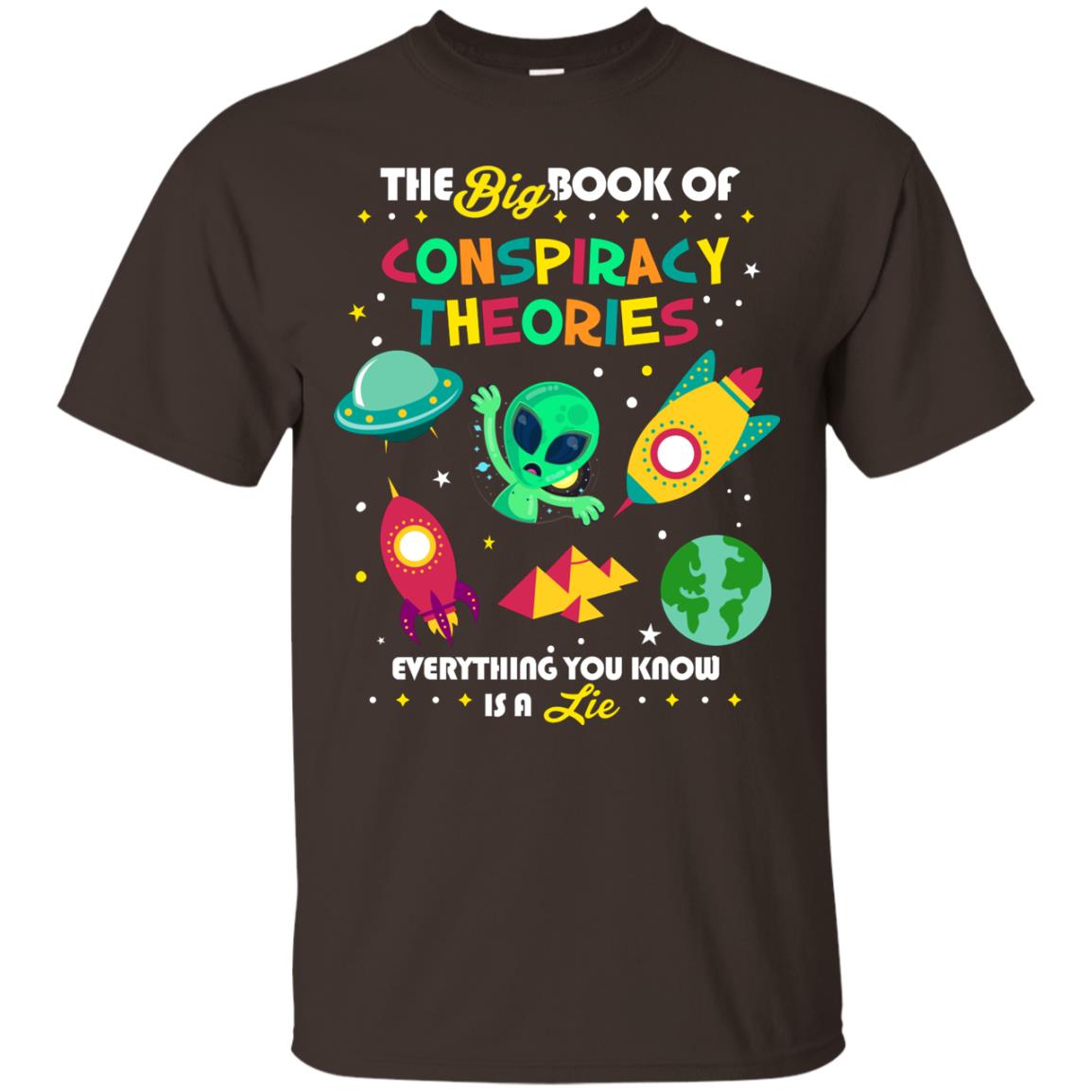 The Big Book Of Conspiracy Theories T-shirt Dark Chocolate