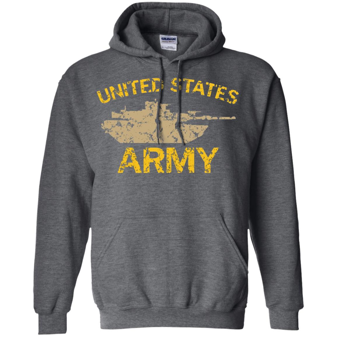United States Army M1a2 Abrams Tusk Tank Grunge T-shirt Dark Heather