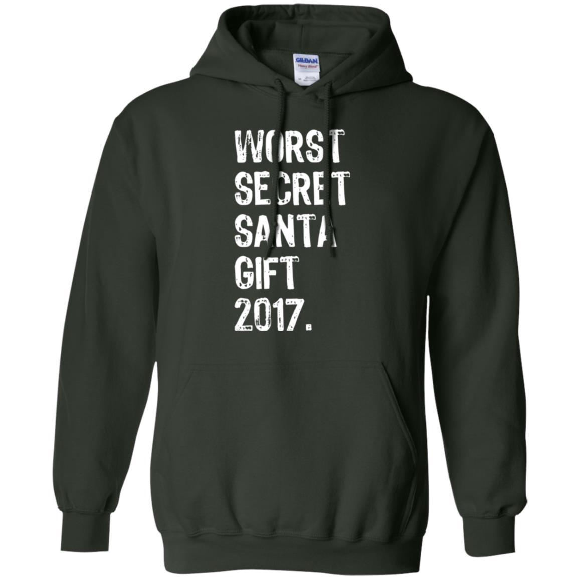 Christmas T-shirt Worst Secret Santa Gift 2017 Forest Green