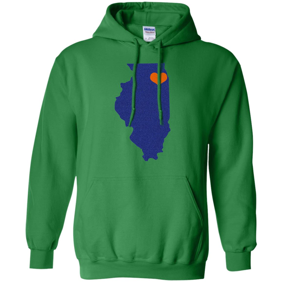 Football T-shirt Chicago Illinois Heart Irish Green