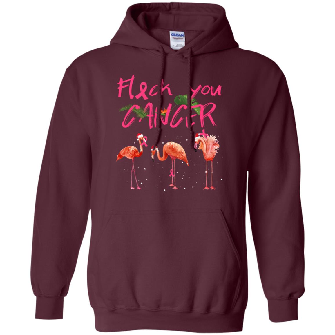 Flock You Cancer Breast Cancer Awareness Gift Shirt Maroon