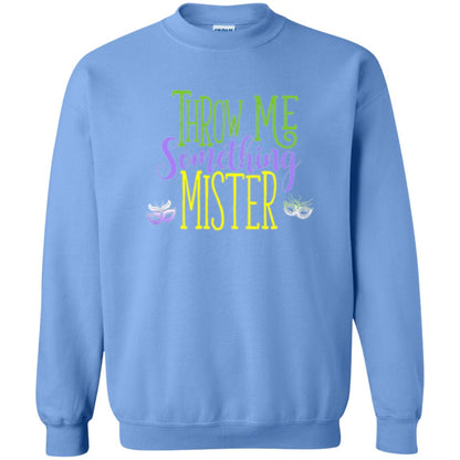 Throw Me Something Mister Mardi Gras T-shirt Carolina Blue