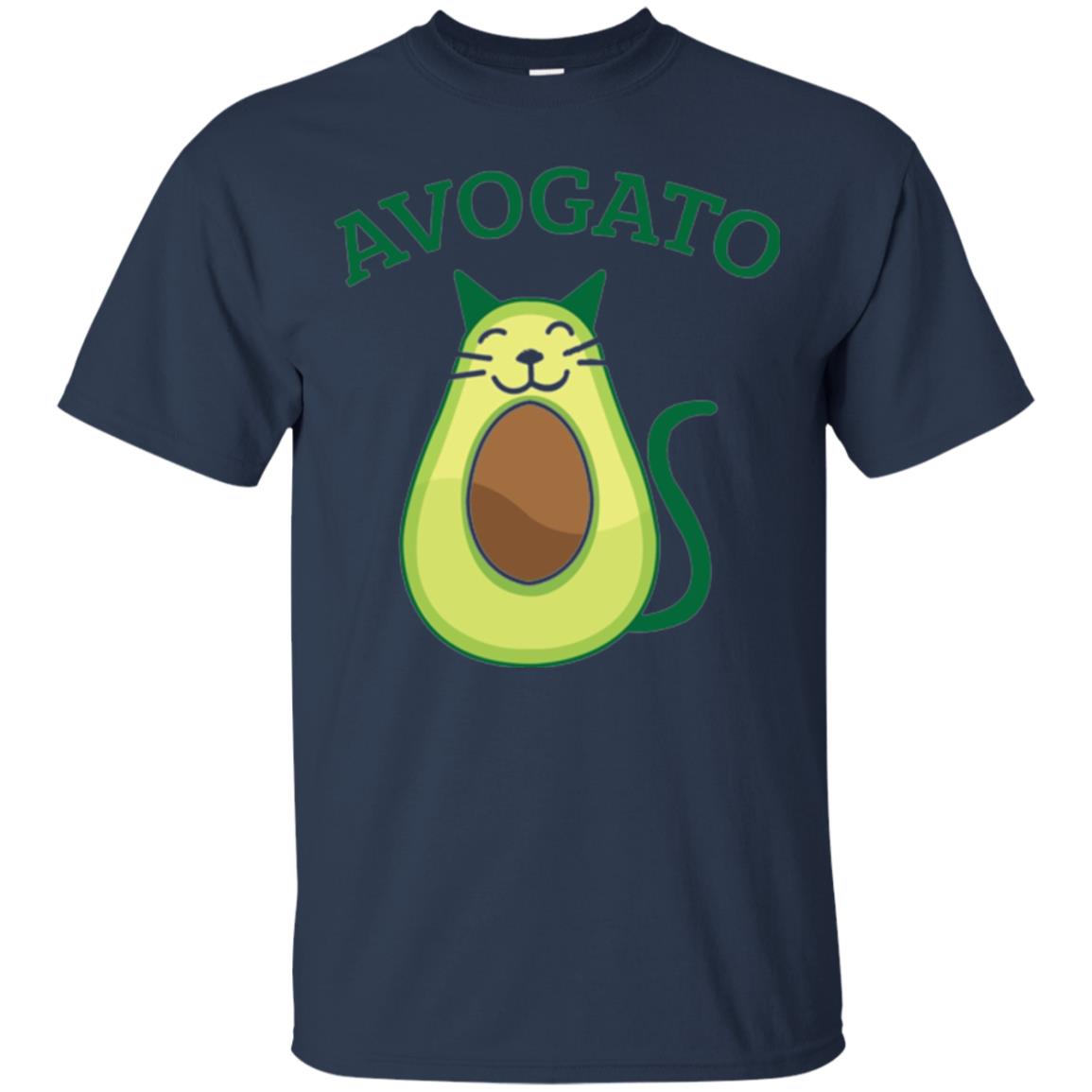 Avogato Avocado Cat Kitty Funny Meow T-shirt Navy