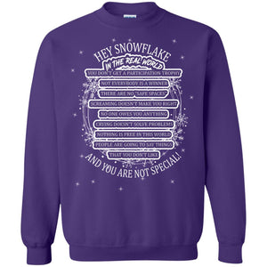 Hey Snowflake In The Real World You Don_t Get A Participation Trophy Military T-shirtG180 Gildan Crewneck Pullover Sweatshirt 8 oz.