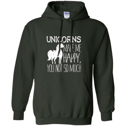 Unicorns Lovers T-shirt Unicorns Make Me Happy You Not So Much Forest Green