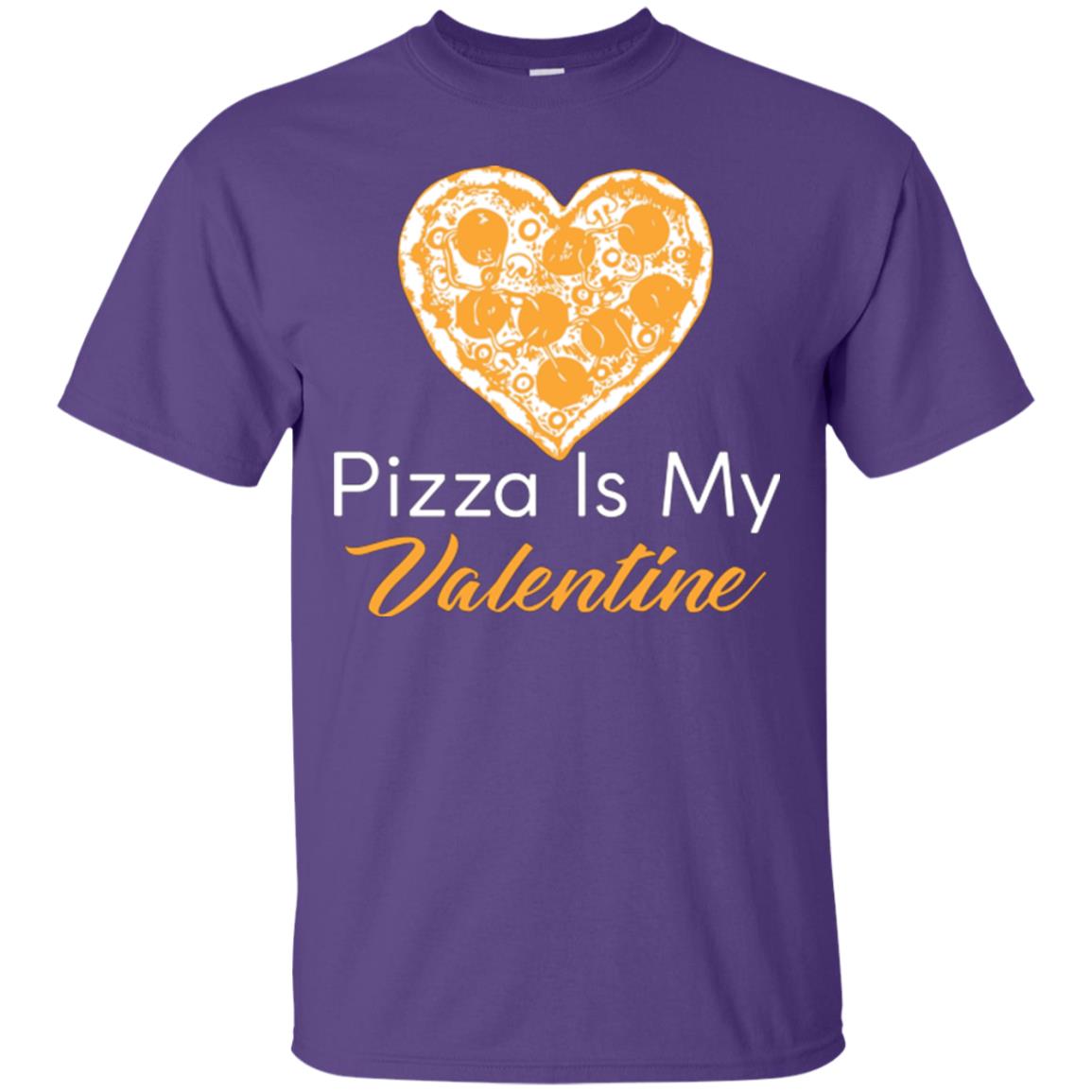 Pizza Lover T-shirt Pizza Is My Valentine Purple